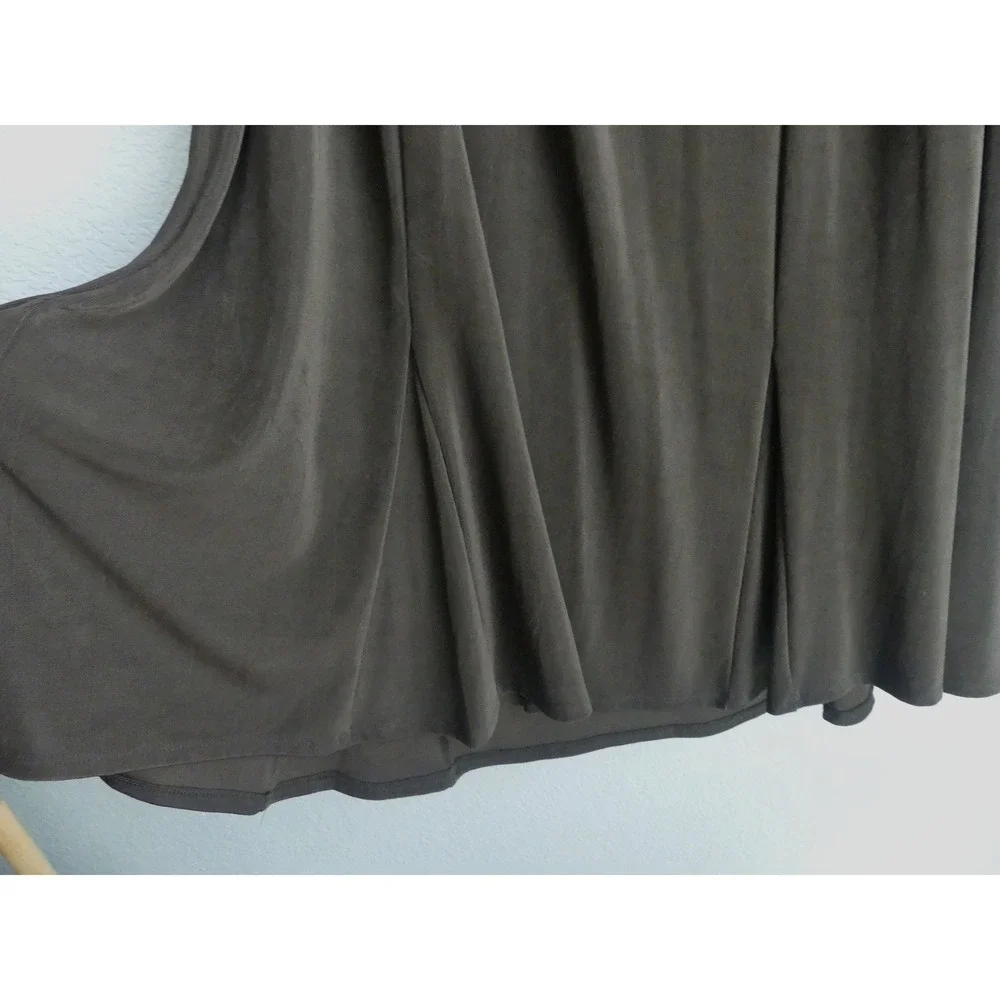 Maggie Barnes Womens‎ 1X 18/20 Brown Slinky Maxi Skirt Office Travel Cruise